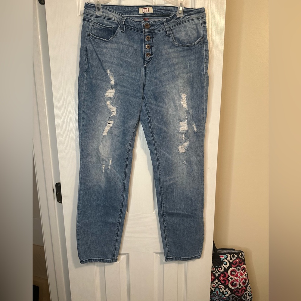 lei blue jeans straight leg size 11 juniors